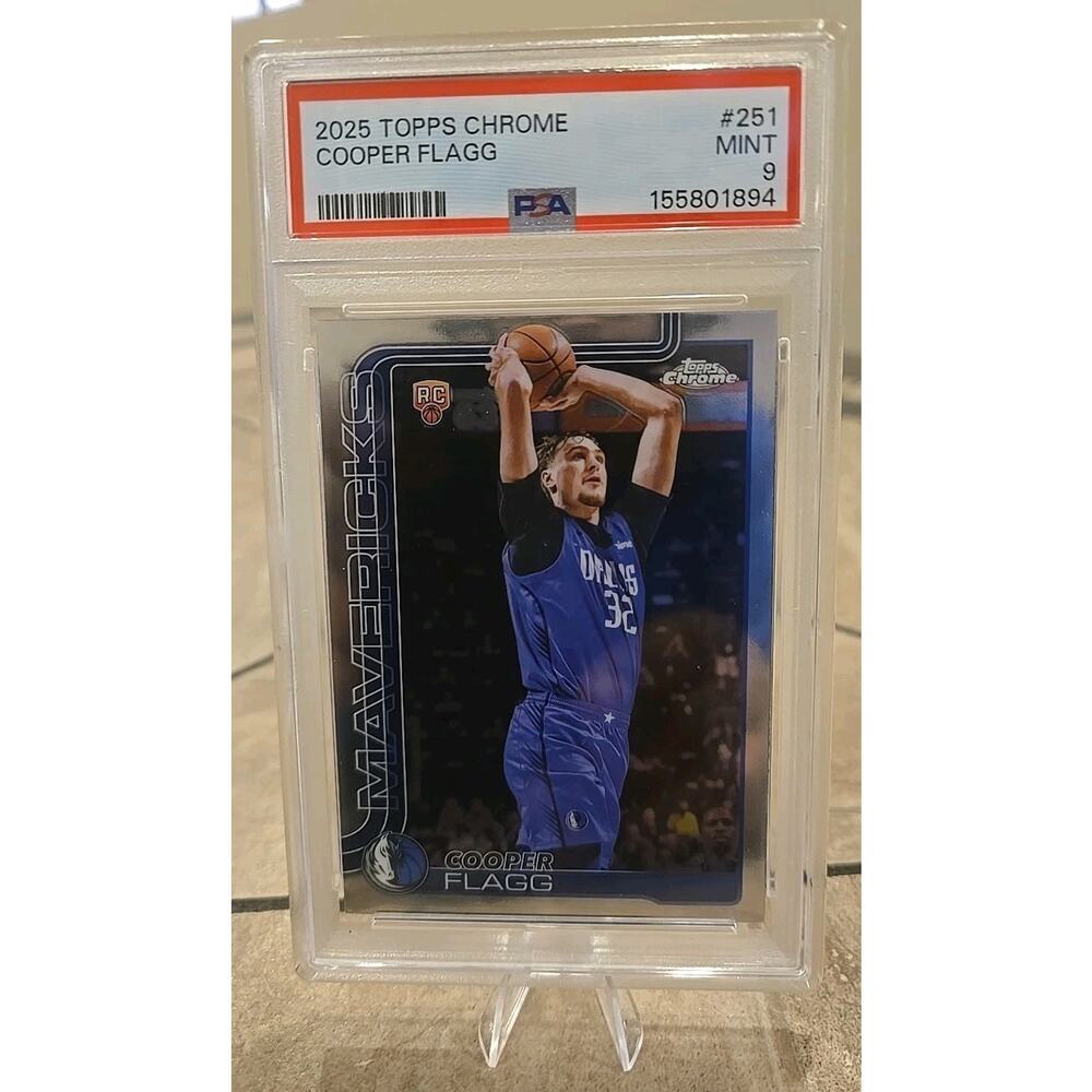 Cooper Flagg 2025-26 Topps Chrome - ROOKIE #251 (RC) MAVERICKS - PSA 9 MINT